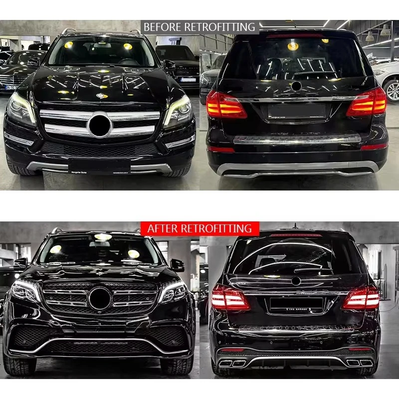 Classic Car Restomod Body Kits2012-2019 GLS Car Modification Upgrade X166  Front Bumper Engine Hood Headlights Rear Bumper Ta