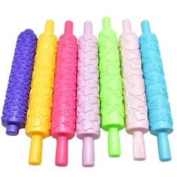 Pattern Texture Embossed Rolling Pin Dough Fondant Pastry Dumpling Pizza Cake Cookies Roller Tools Kitchen Accessories 1 Pcs