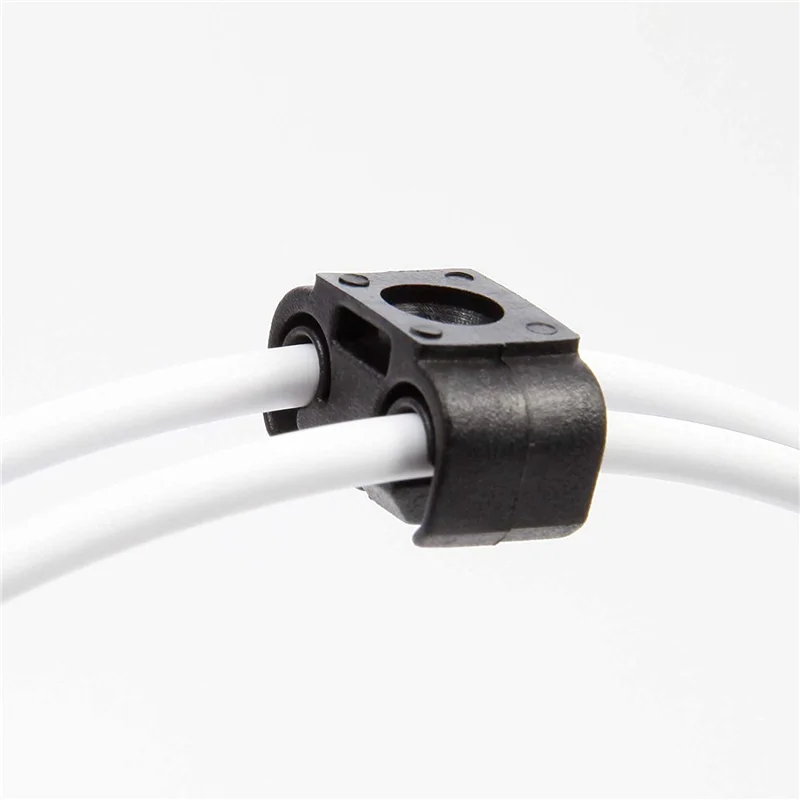 

80PCS 2 Point Brake Pipe Line Retaining Clip Holder Bracket 811611797 Double Conduit Base Brake Cable Clip 4.75Mm Black-AS55