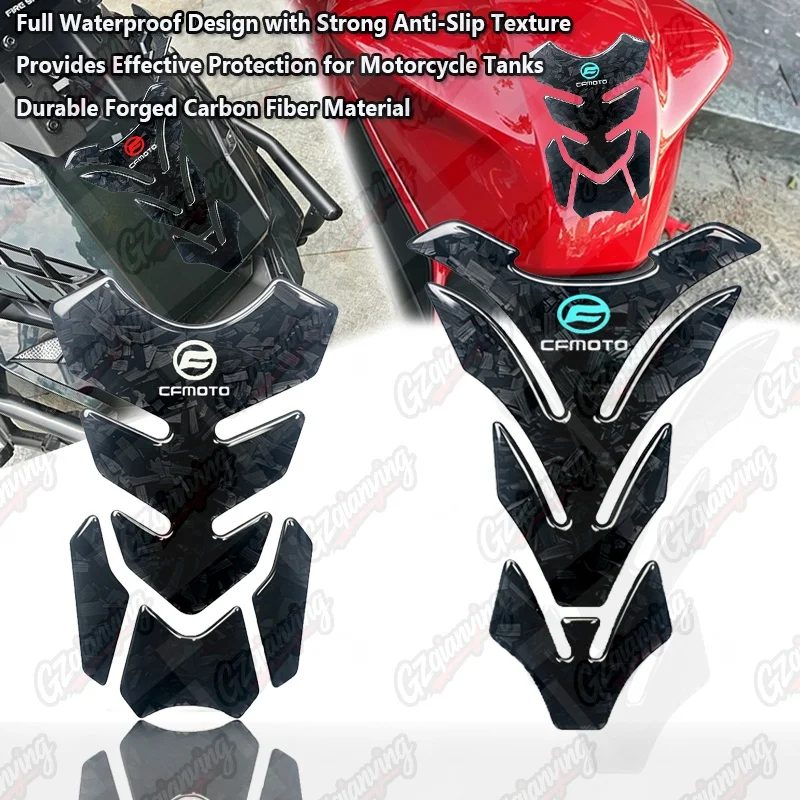3D Forged Carbon Fiber Tank Pad Protector Sticker Decal For 750SR-R 675SR-R 675SR 675NK CF675 NK 450SR 450MT 250SR 675ss 450ss