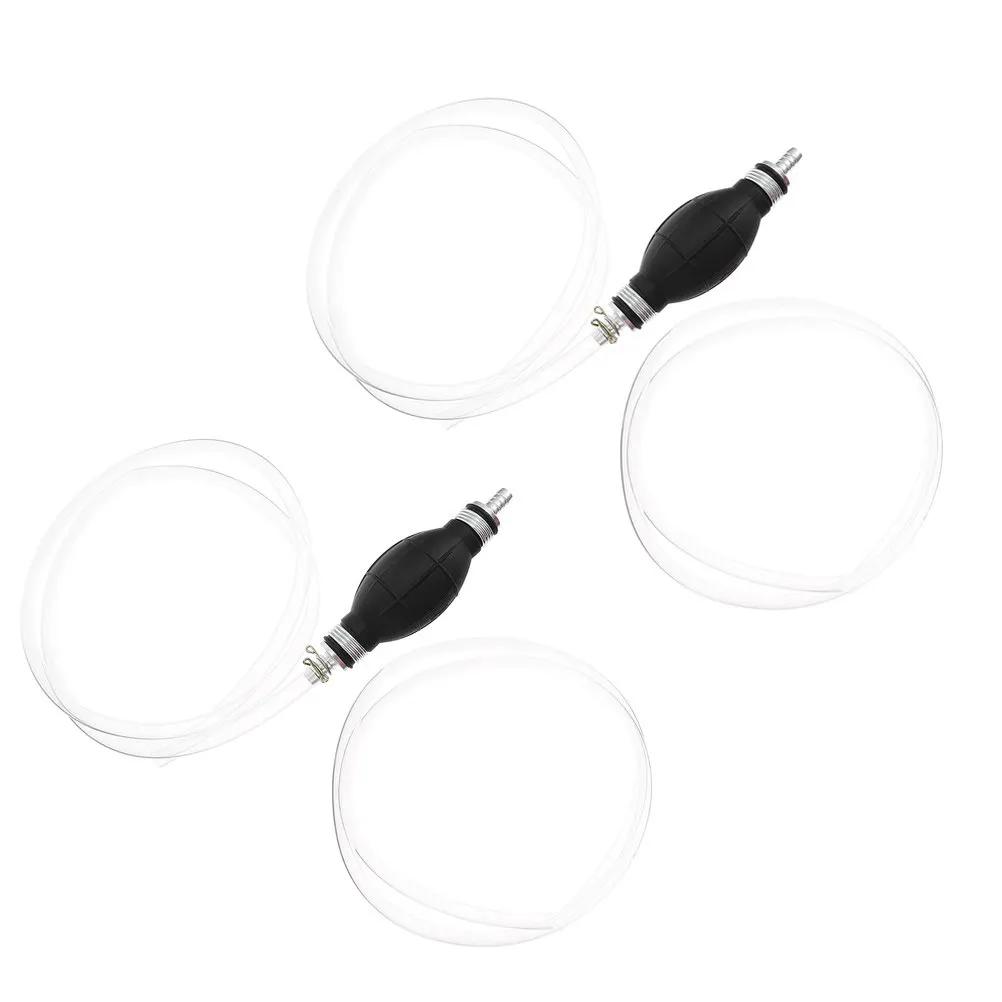 

2Sets Transparent PVC Siphon Hand Pump for Oil Fuel Transfer Heavy Duty Portable Manual Pump Car Accessories Fish Tank