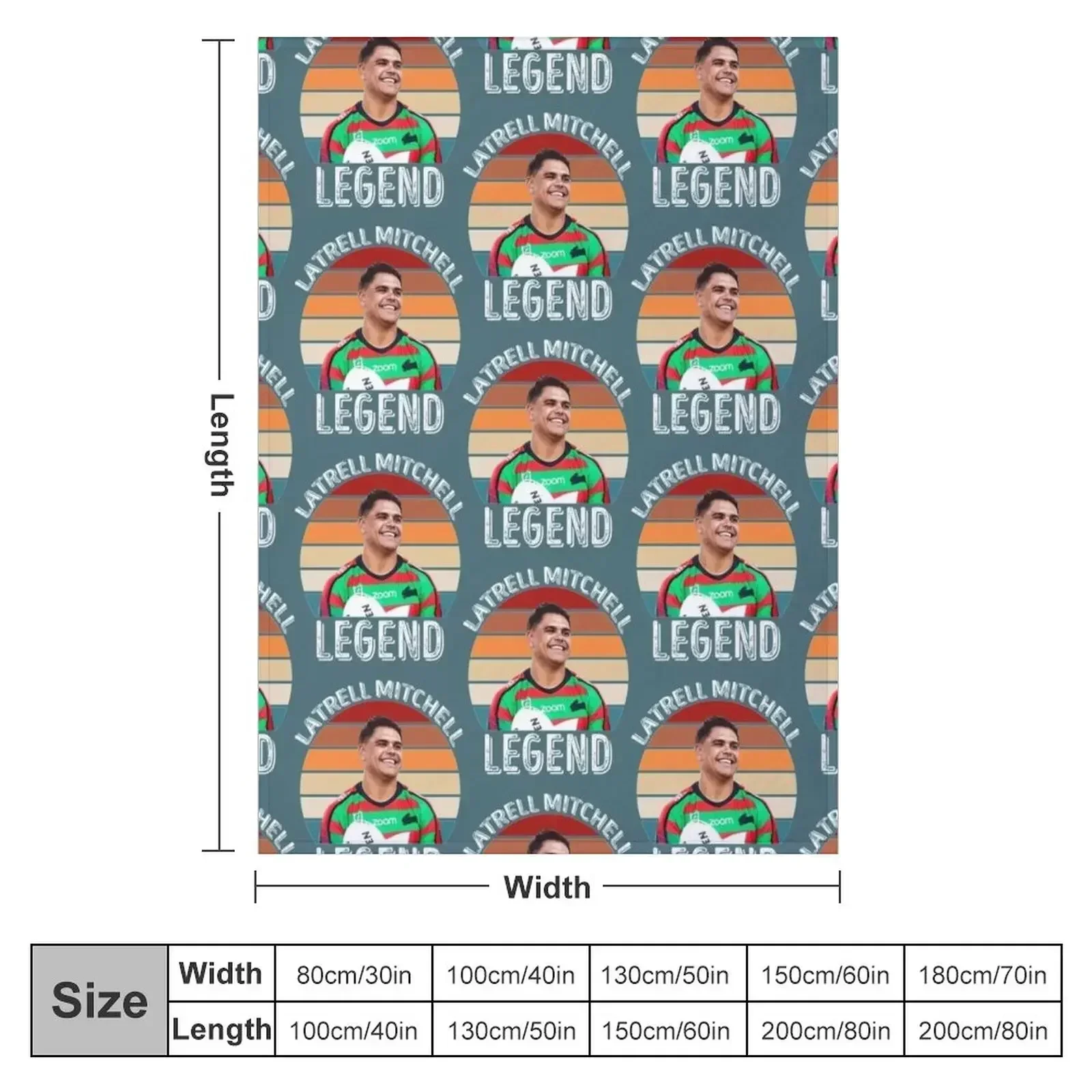 Latrell Mitchell Rabbitohs Throw Blanket bed plaid sofa bed Blankets