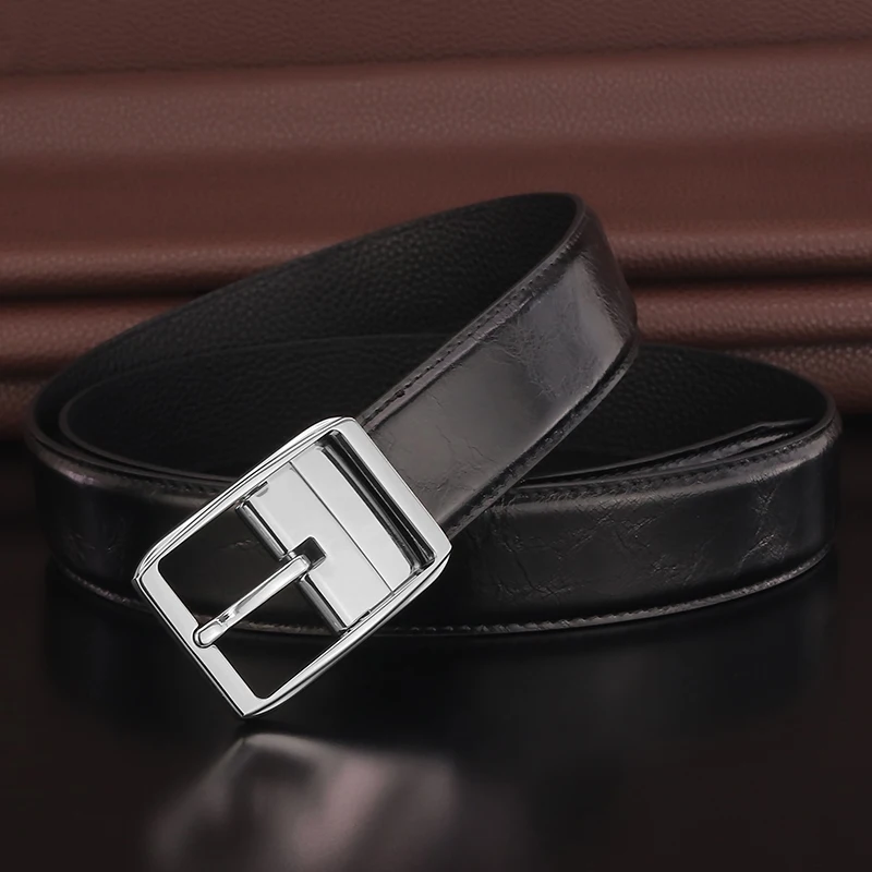 High quality gray pin buckle genuine leather Cowskin designers belts cowskin fashion casual young boys jeans ceinture homme