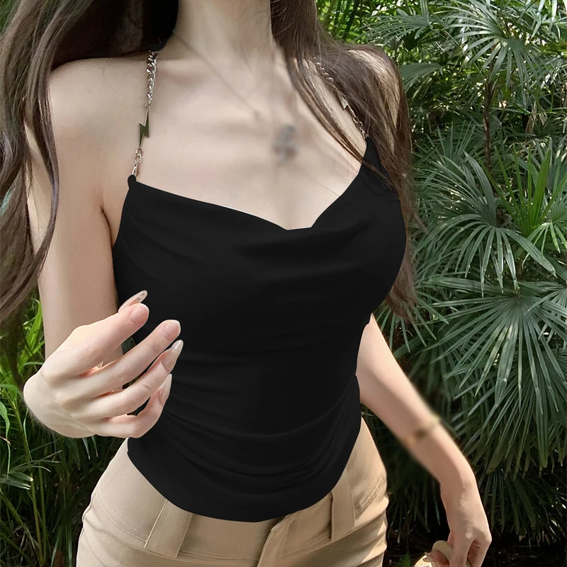 Women's Camisole Korean Version Solid Colour Sleeveless Tank Tops Summer Clothing female