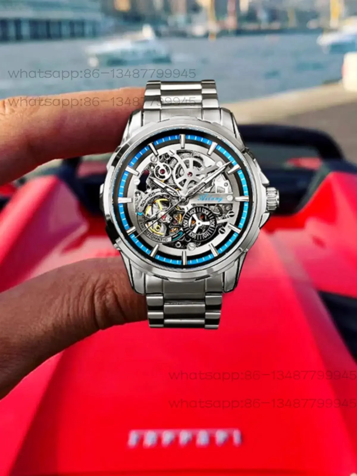 Men's Hollow Mechanical Watch Fully Automatic Fashion Luminous Waterproof Trend Brand Watch