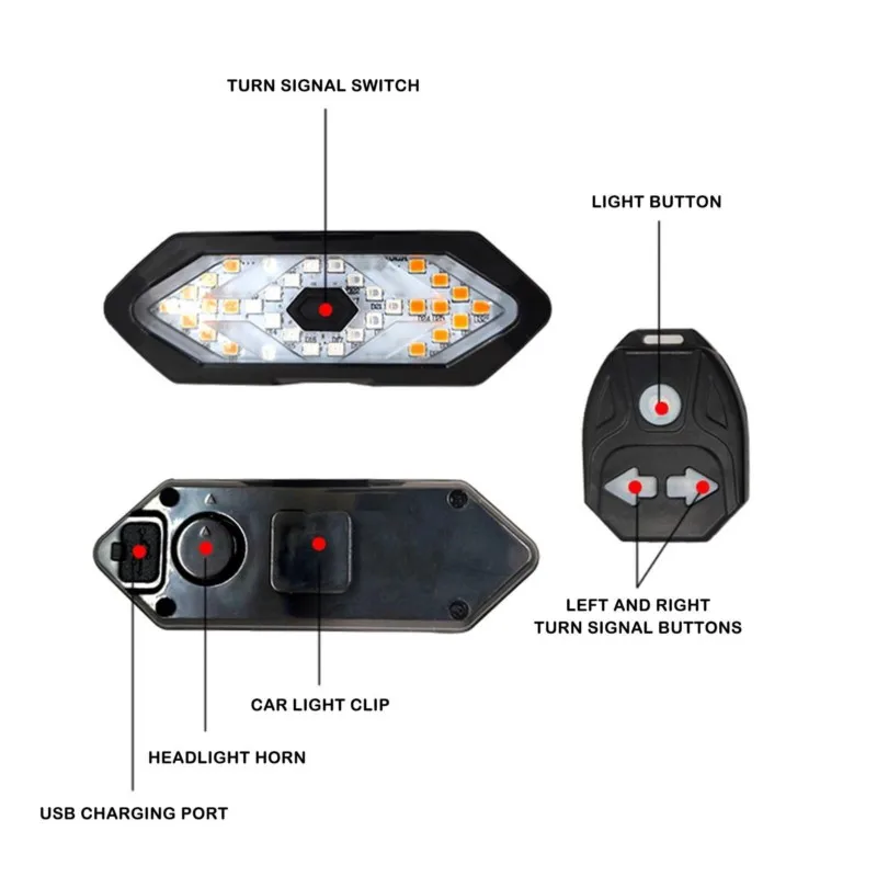 ZK30 kierunkowskazy tylne światła zdalne do światła rowerowe rower ładowany na USB LED lampa rowerowa bezprzewodowa tylna lampka ostrzegawcza