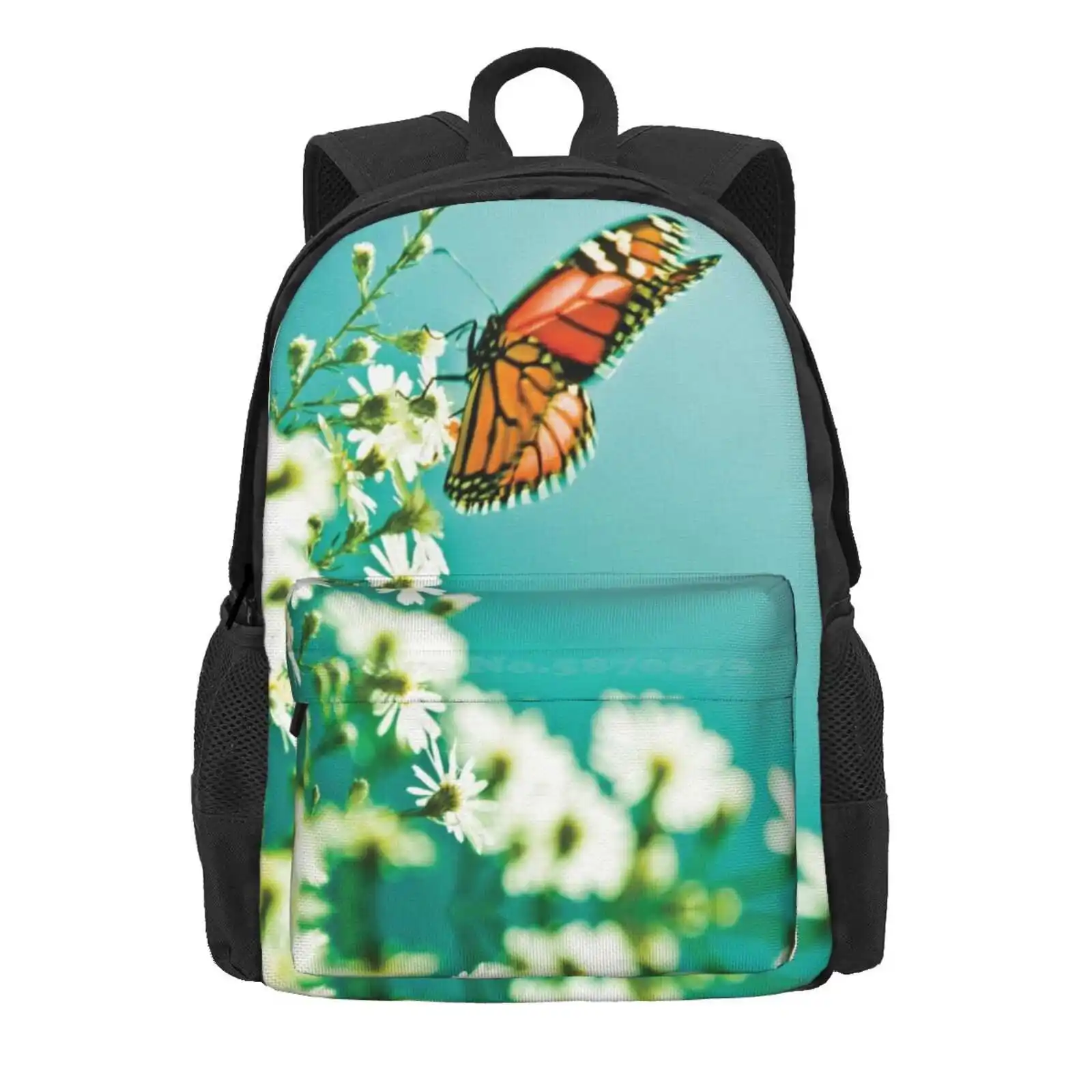 Butterfly And Flowers - Nature Hot Sale Schoolbag Backpack Fashion Bags Butterfly Flowers Nature Love Beautiful Insect Spring