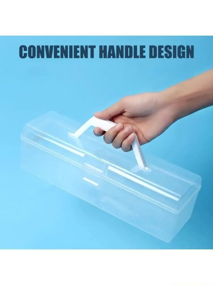 Plastic Paint Brush Holders with Handle Long Paint Brushes Container Brush Storage Box Drawing Tool