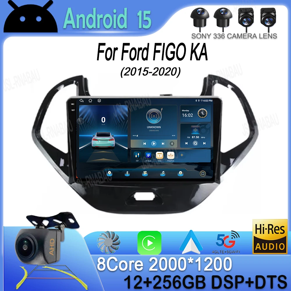 

Android 15 Carplay Авто Авто Радио Для Ford FIGO KA 2015-2020 Мультимедийный Видеоплеер Навигация GPS DSP Аудио Стерео Без 2din DVD