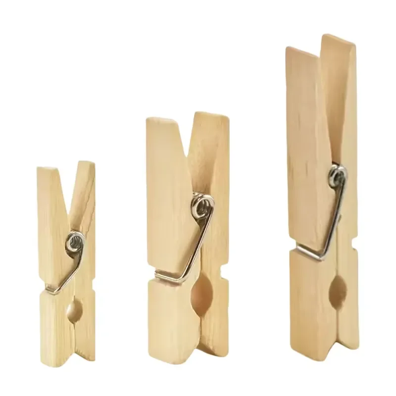 Heavy Duty Natural Wooden Clothespins for Drying Laundry Home Daily Use Strong Grip Wood Pegs for Outdoor Indoor Clothes Line