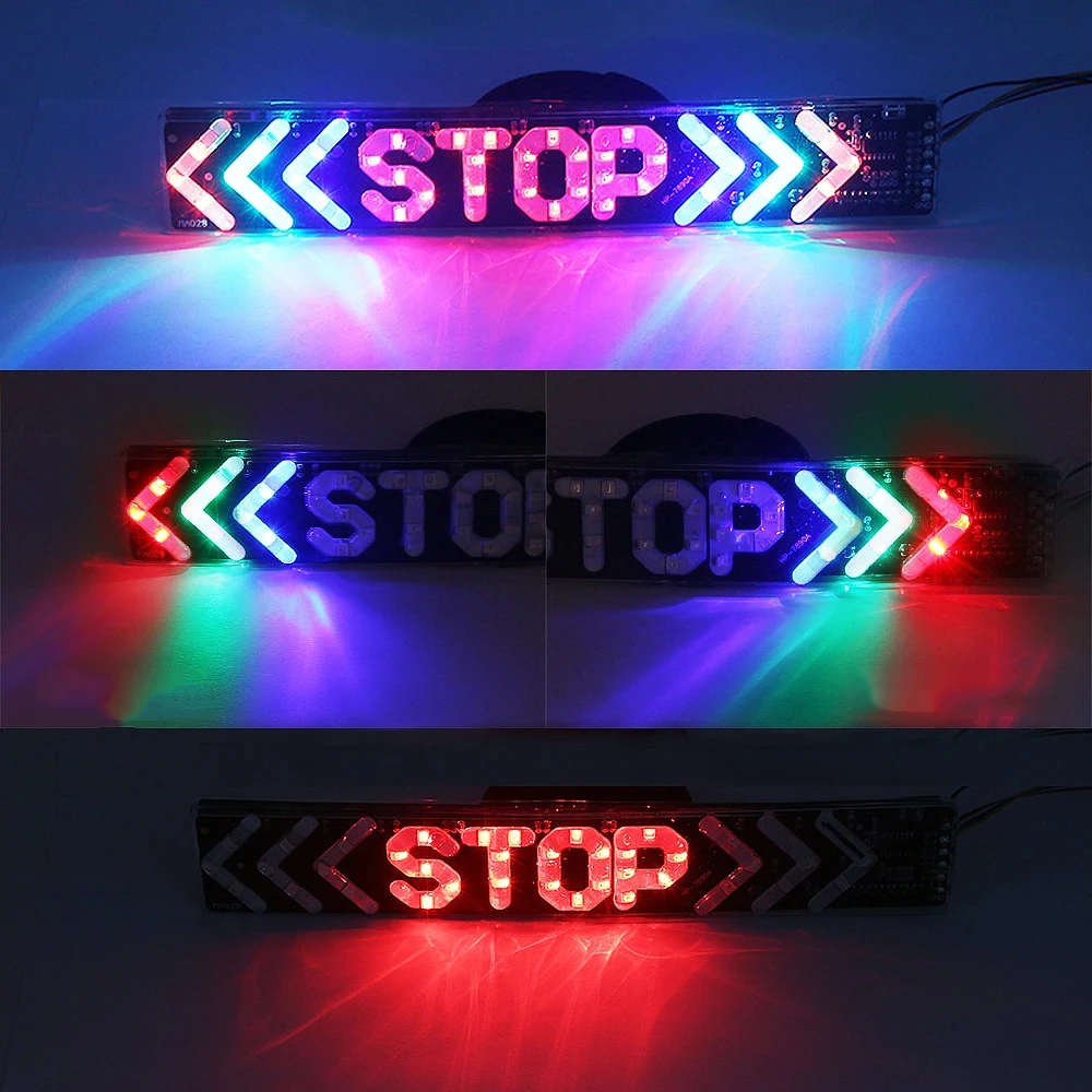 LED Motorcycle Tail Lights Led Brake Lights Turn Signals License Plate Lights Anti Rear End Warning Lights Stop Light