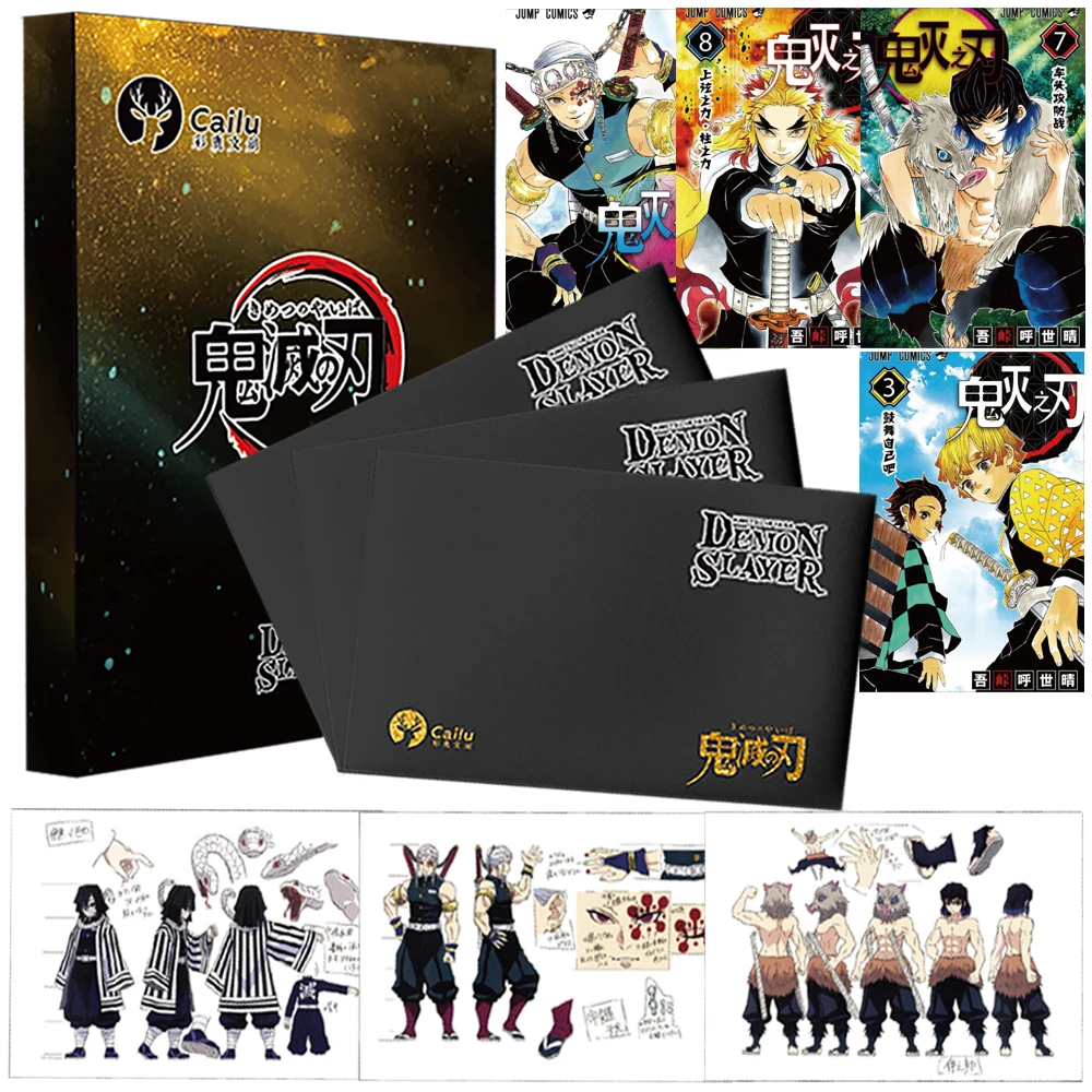 

Коллекционная карта «Убийца демонов», поощрительная детский подарок на день рождения, популярный персонаж аниме, креативная черно-белая линия, игрушка-карта с рукописом