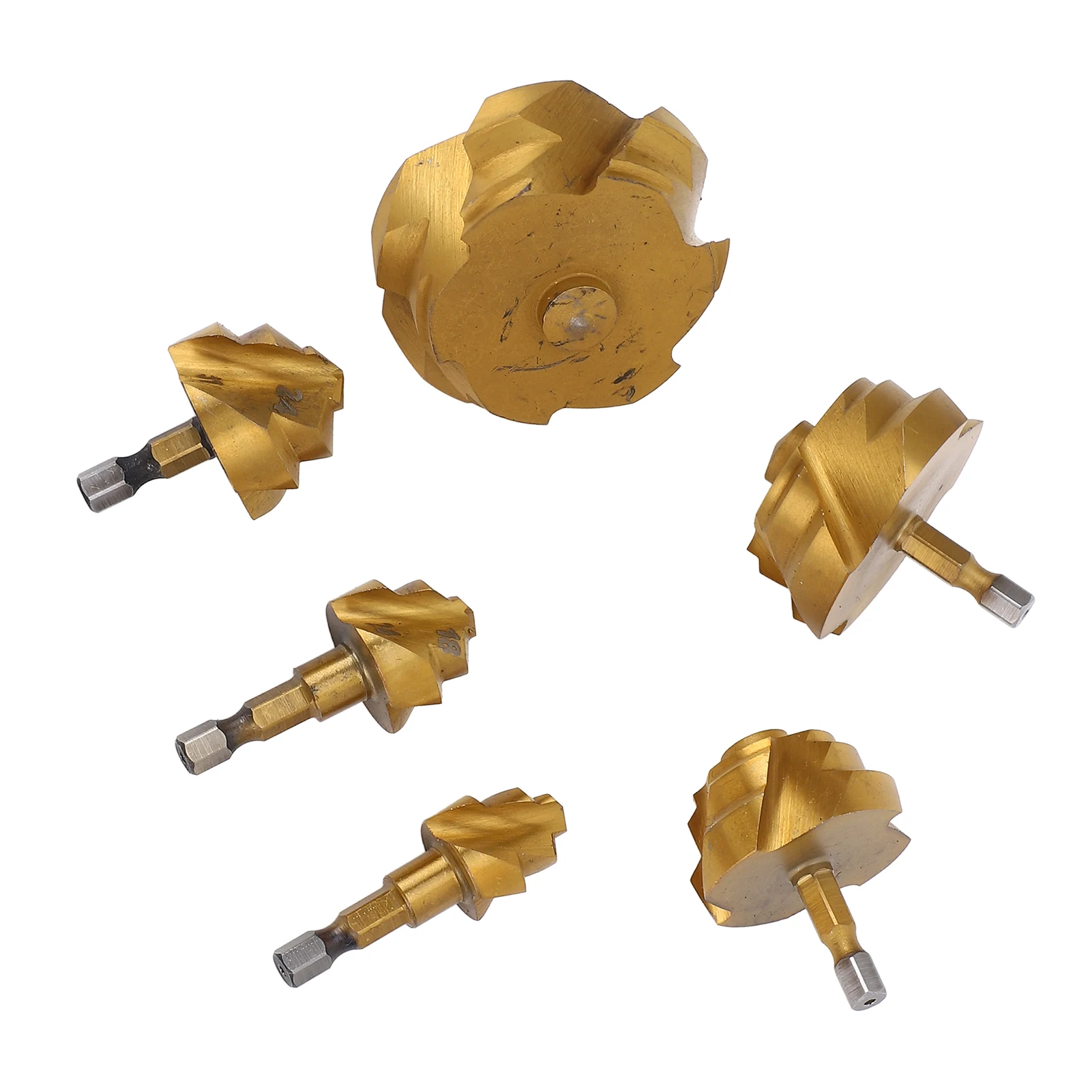 

6 шт. PPR подъемное сверло 1/4 дюйма с шестигранным хвостовиком, сверло для расширения труб, прямая концентричность, высокоуглеродистая сталь для водопроводных труб