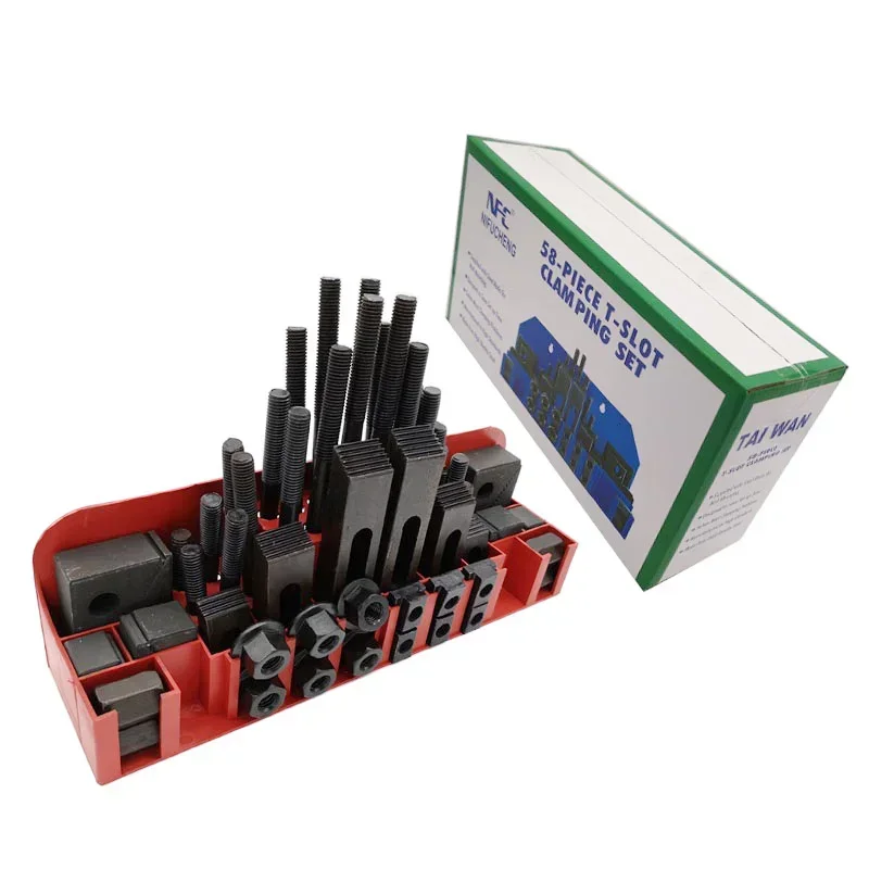 58pcs Milling Machine Clamping Set Tools Mill Clamp Kit Vice M12