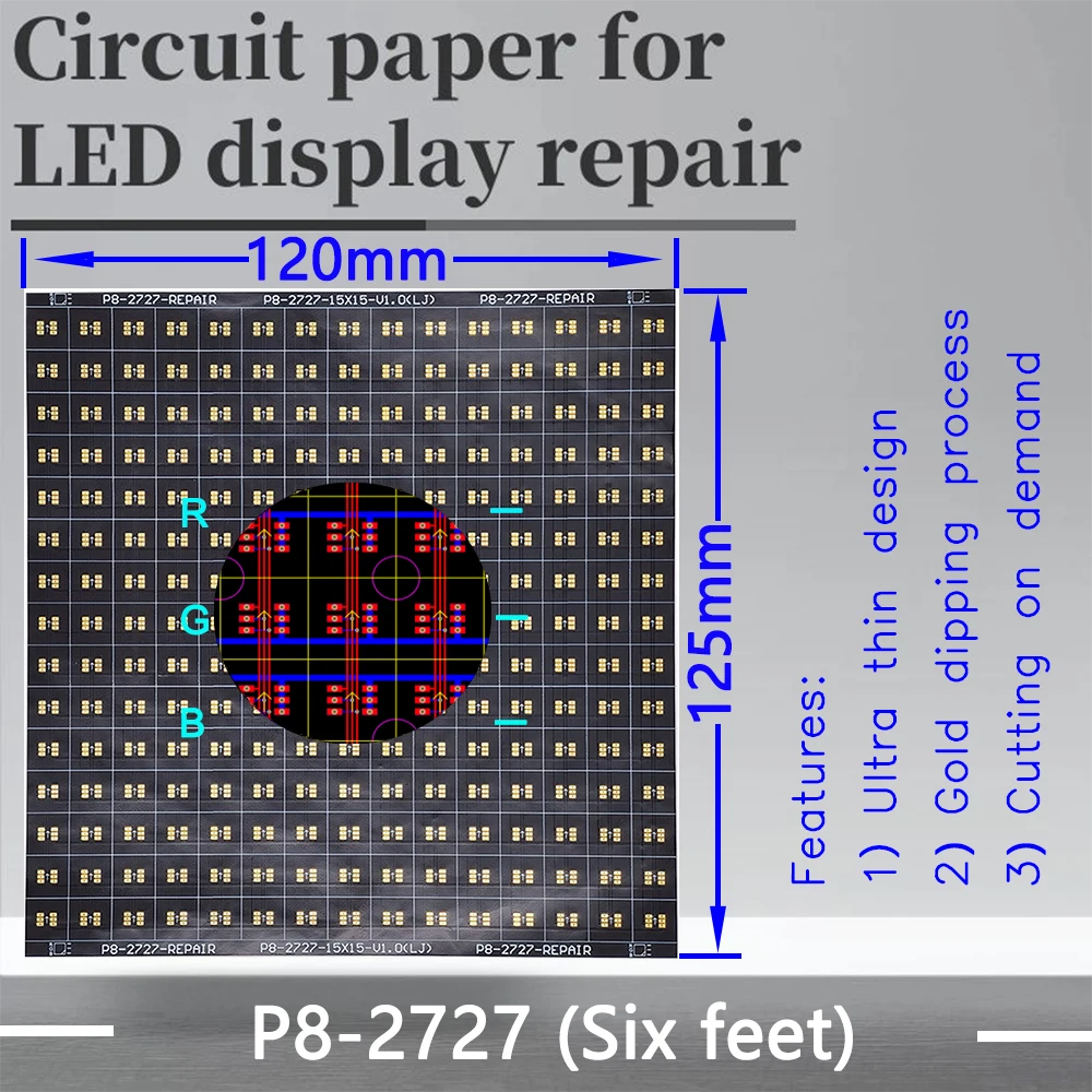 

P8-2727(SF) Circuit Paper，Six feet，120X125mm ,Used for repairing damaged PCB pads