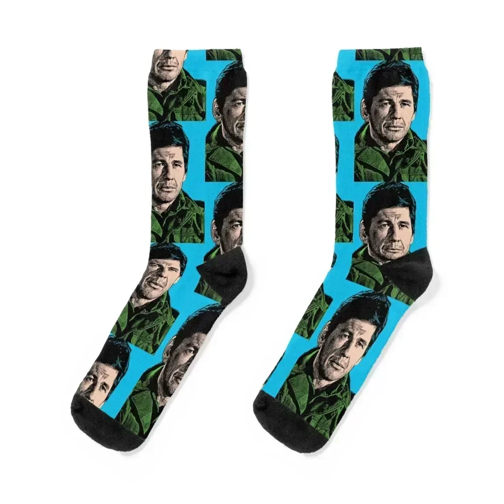 

Charles Bronson Pop Art Socks anti slip football Heating sock japanese fashion Thermal man winter Socks Female Men's