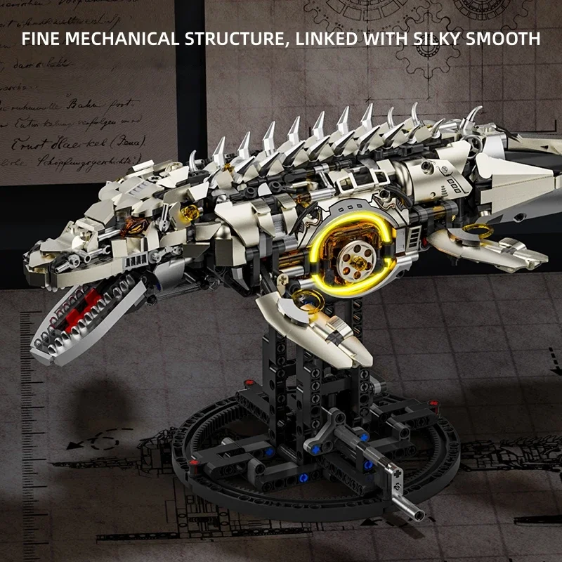 

1413Pcs Mechanical Mosasaurus Sea Dragon Building Blocks, Assembly Bricks DIY Gift for Birthday Christmas