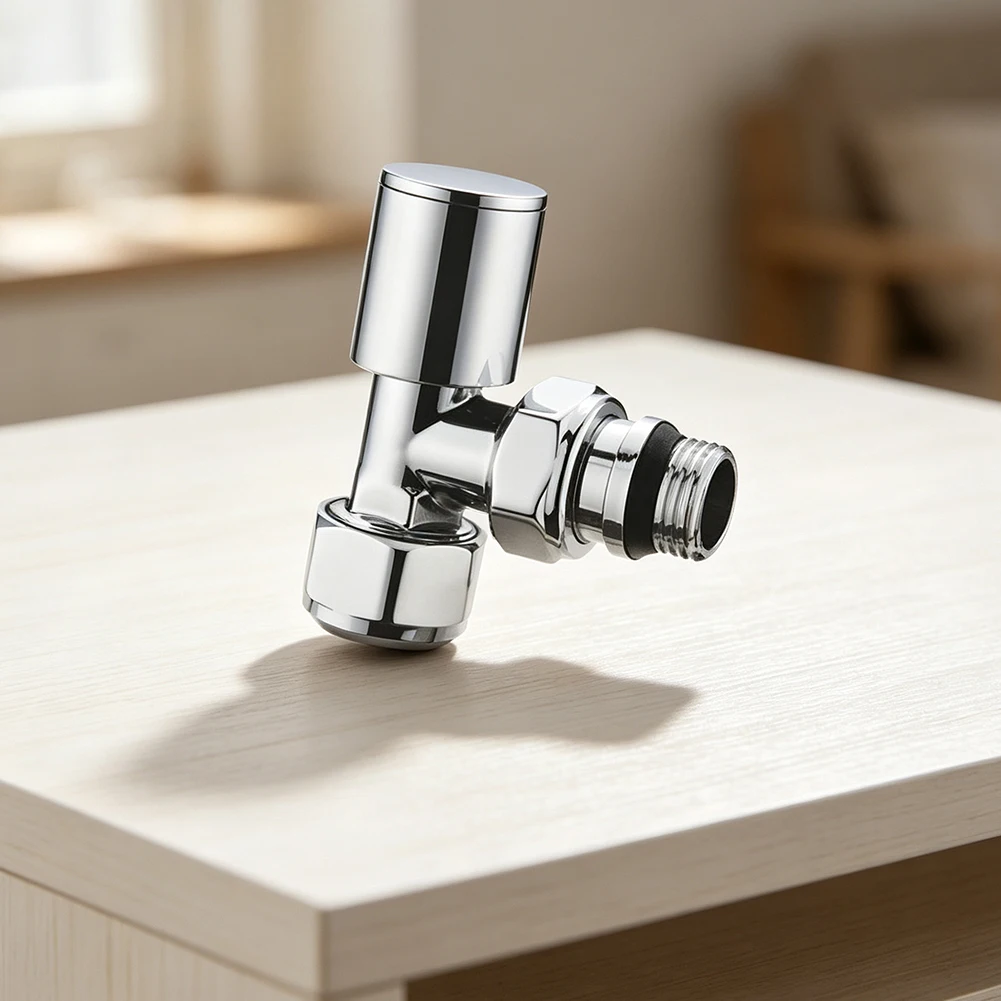 Angle Thermostatic Radiator Valve Energy Saving Temperature Home Heating Radiator Pipe Connection Replacement Accessory