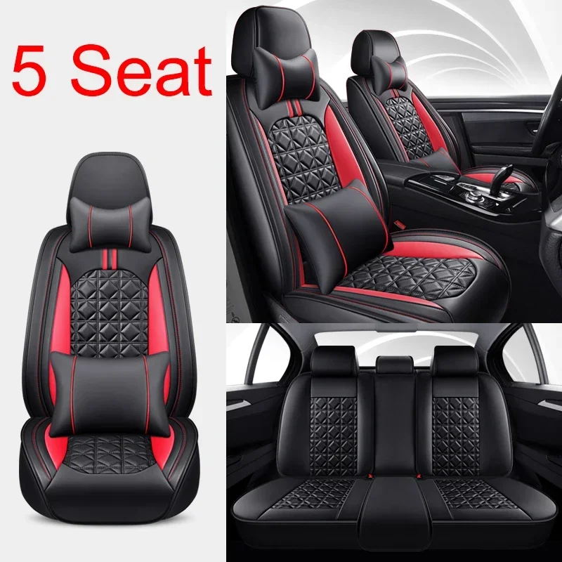 Full Coverage Artificial Leather Universal Car Seat Cover for MG ZS Volvo V50 Chevrolet Cruze Onix Ford Fiesta Car Accessories