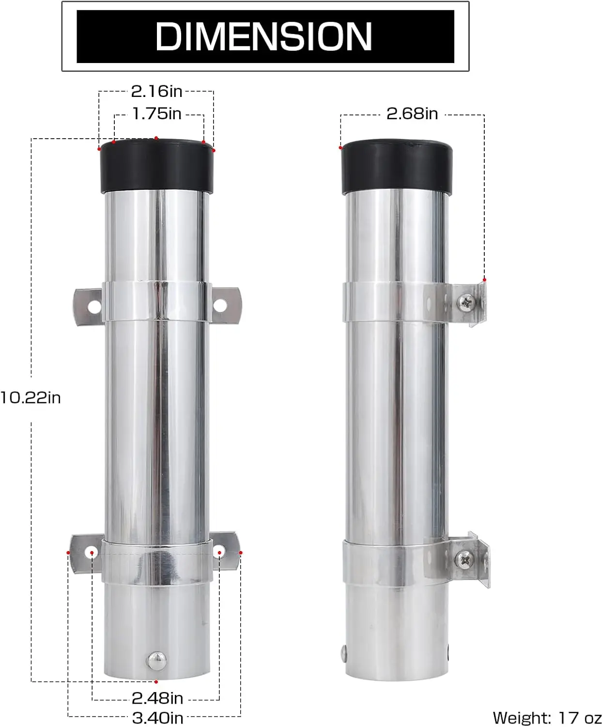 جدار فولاذي مقاوم للصدأ قضيب حامل الصيد الفولاذ جبل قضيب حامل البحرية الجانب قارب القطب أصحاب كاياك المياه المالحة المياه العذبة #1