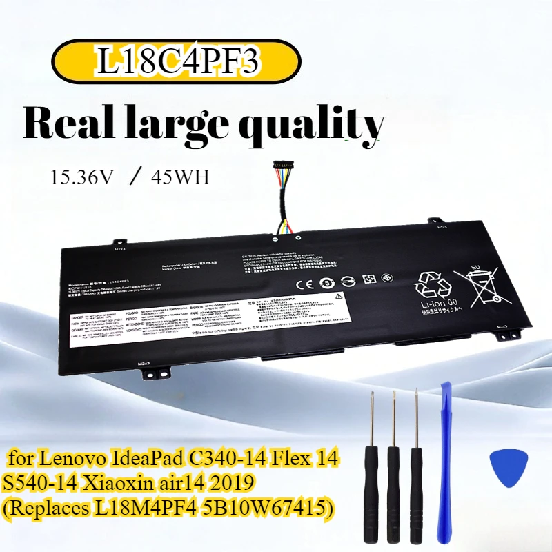 

L18C4PF3 Аккумулятор 45 Втч 15,36 В для Lenovo IdeaPad C340-14 Flex 14 S540-14 Xiaoxin air14 2019 (заменяет L18M4PF4 5B10W67415)