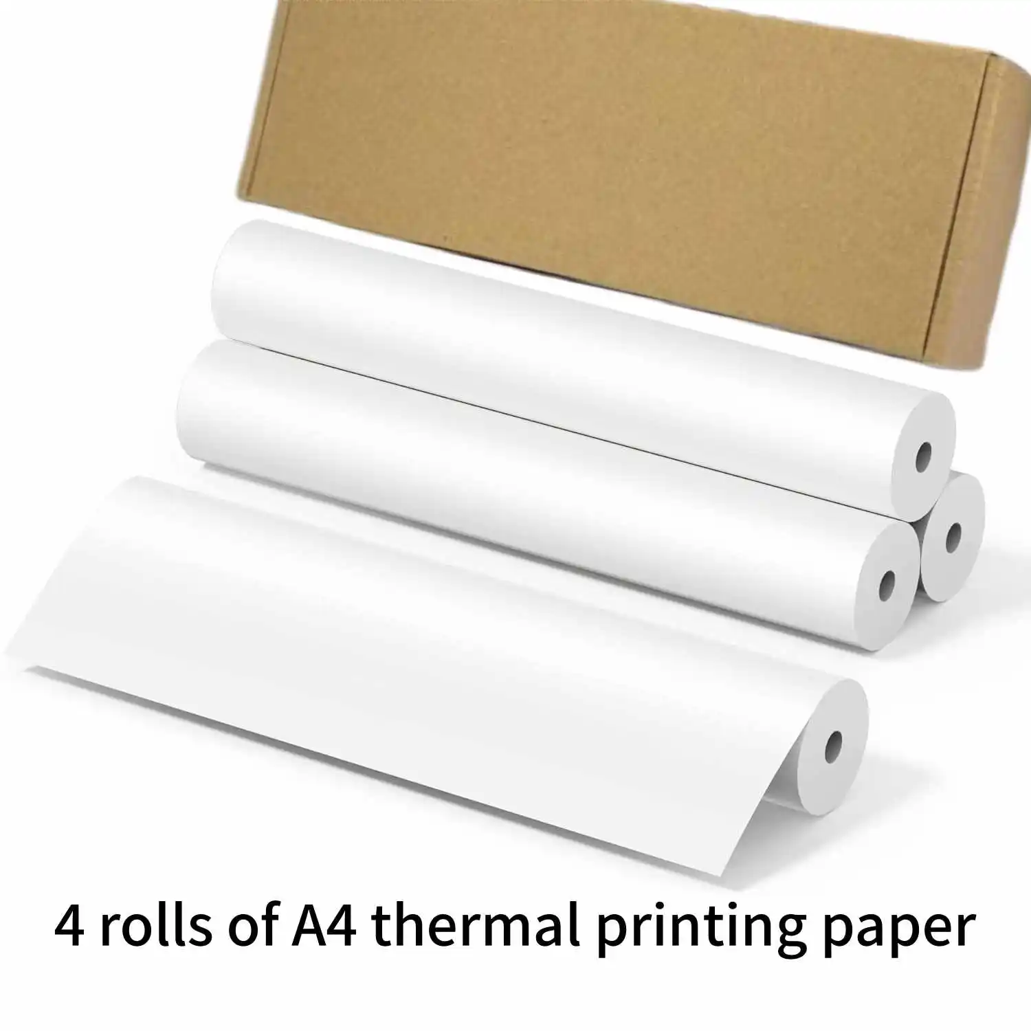 A4 Thermal Paper 20 Rolls Thermal Printing Paper 210*30mm for A4 Wireless Bluetooth A40 Printer Paper Rolls Quick-dry