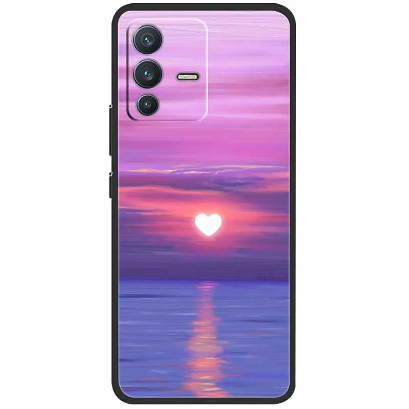 For vivo V23 5G Case V2130 Silicon Cute Space TPU Black Shells for Vivo V23 Pro Cover Bumper V2132 for vivoV23 V 23 V23Pro Bag