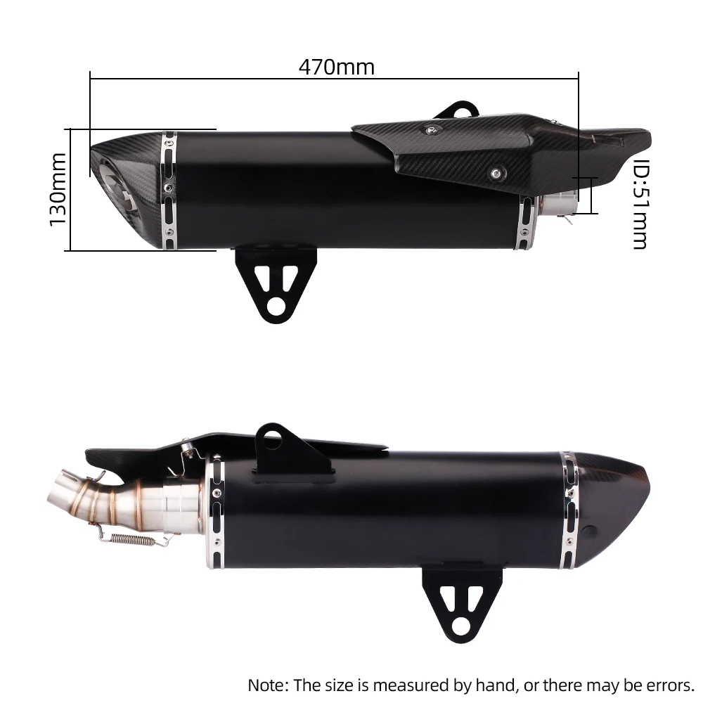 الانزلاق على ل C400X C400GT 2018 2019 2020 دراجة نارية GP العادم الهروب وصلة الأنابيب غطاء ألياف الكربون الخمار #2