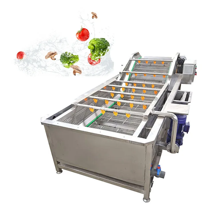 Commercial Conveyor Belt Bubble Pepper Lettuce Magic Green Onion Fruit And Vegetable Wash Machine Cleaner Device