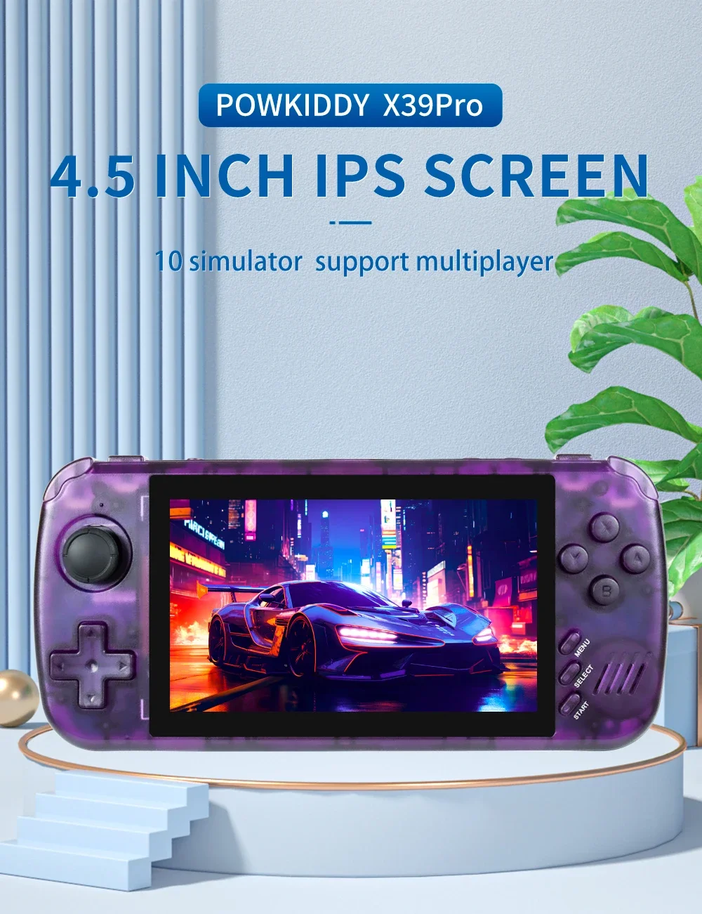 POWKIDDY X39 Pro Portable Handheld Game Console 4.5 inch Retro Video Games Console Support HD TV Out Gaming Box Kids Gift