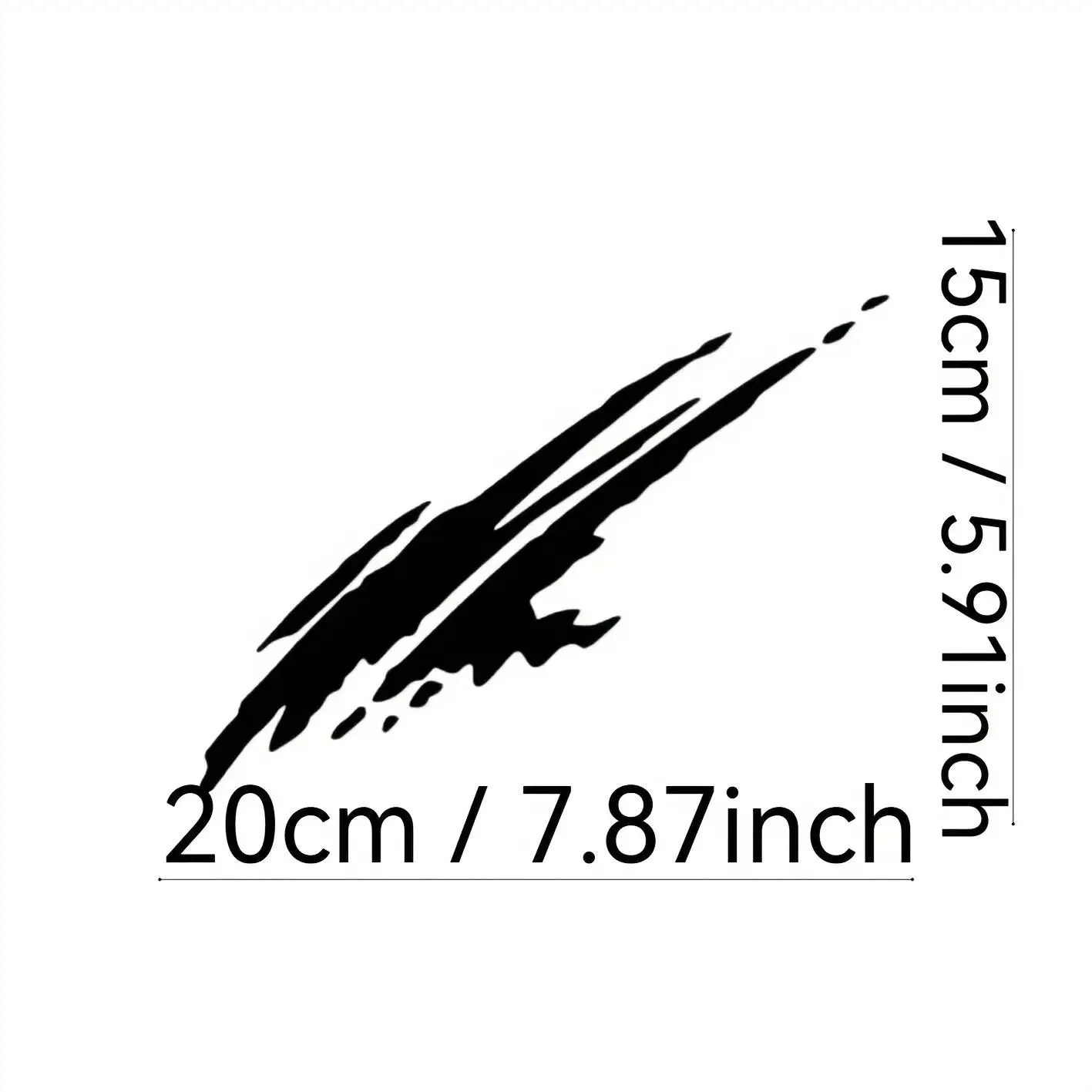 2Pcs Cool Scratch Style Vinyl Stickers, Decals for Car Mirror Door Trunk, Custom Vehicle Decor