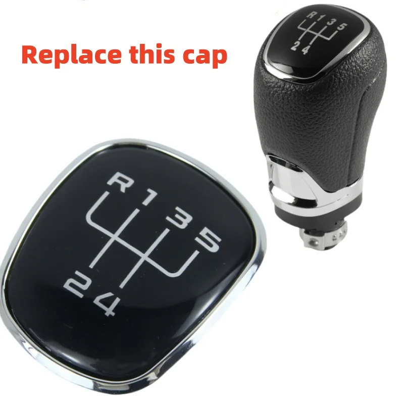 Glossy Black Gear Shift Knob Speed Number Top Cover Cap For Skoda Octavia A6 A7 A5 A6 A7 Fabia 2 MK2 Combi Superb Replacement