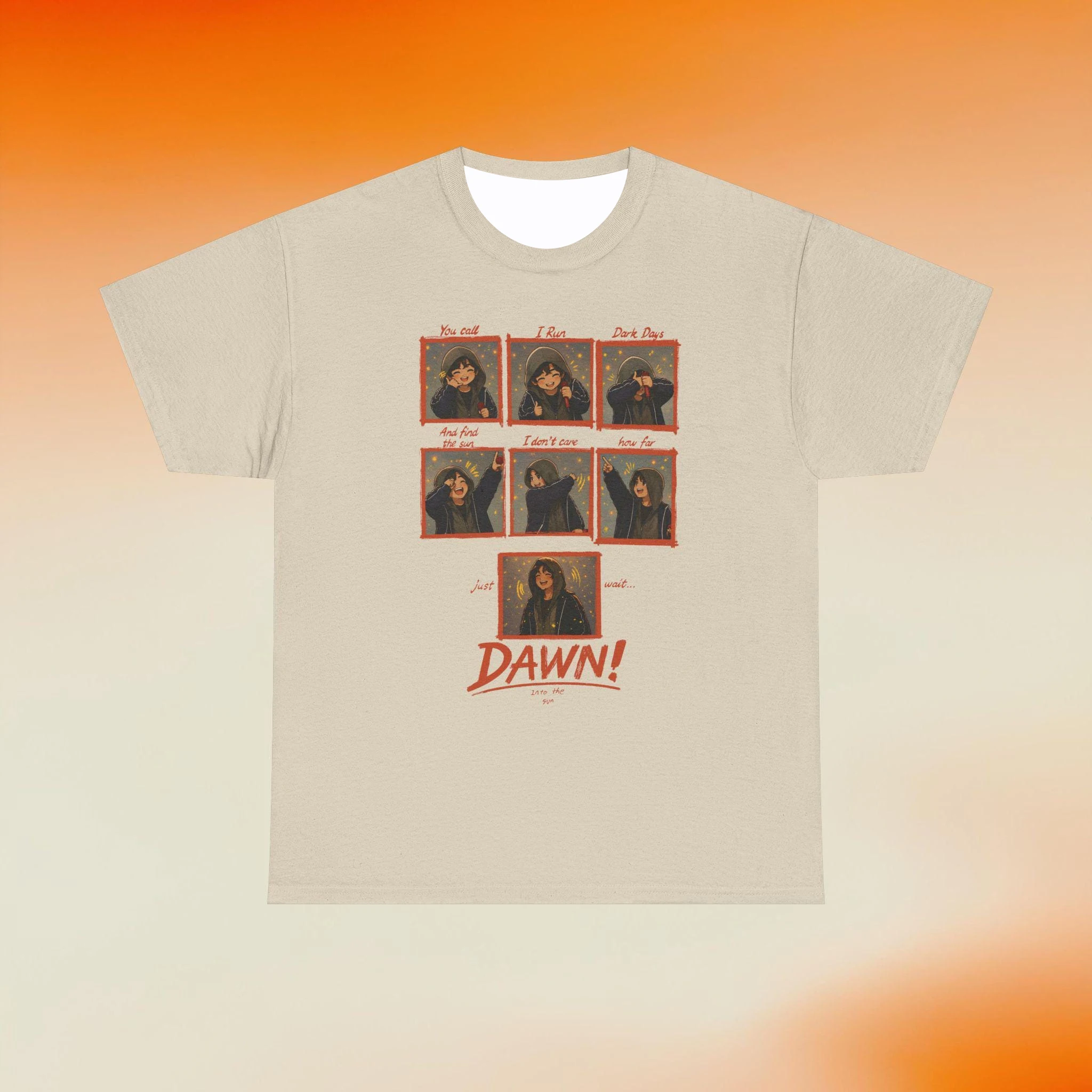 Korean Pop Culture Inspired into the Sun Graphic Tee Fan Made T-shirt Unique Gift for K-pop Fans Casual Streetwear Tee