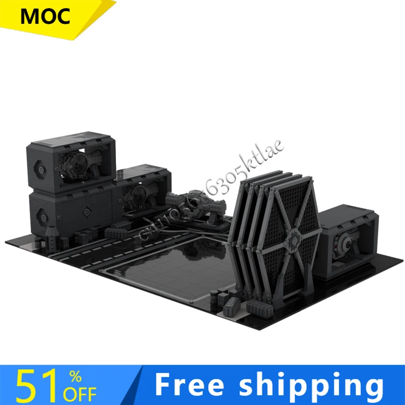 

3671PCS MOC Star Battle Gas Station Hangar 2 Model Building Blocks Bricks DIY Creative Assembly Educational Toys Birthday Gifts