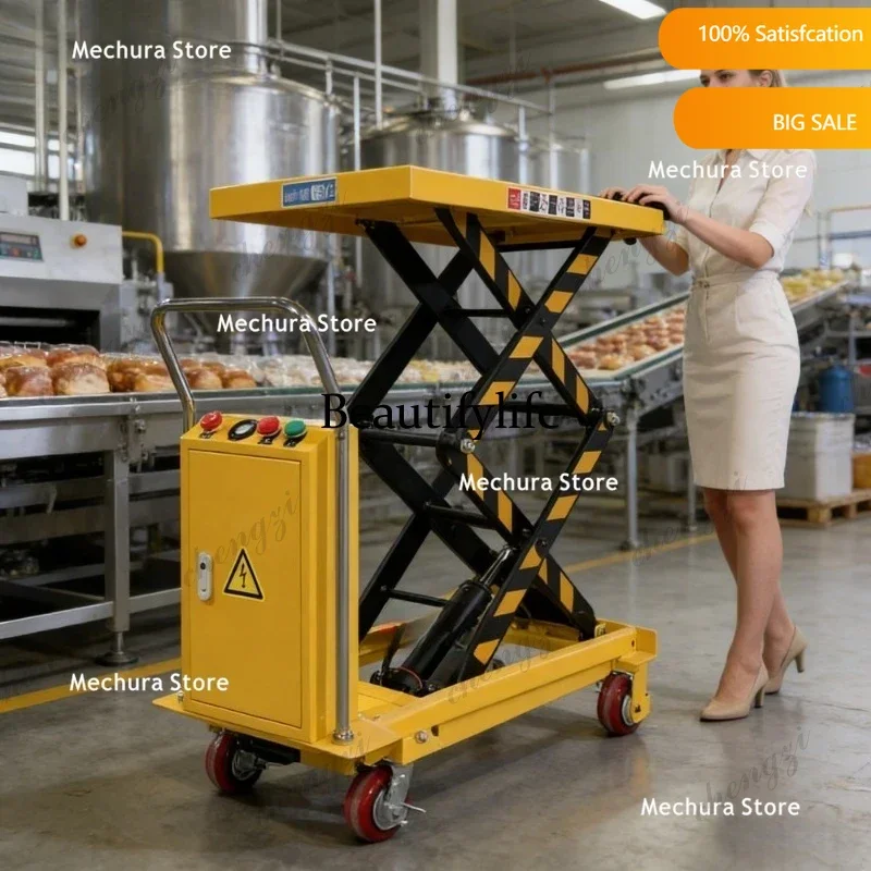 DPS500 Series Electric Mobile Scissor Lift Platform Hydraulic Elevating Cart / Hand Push Trolley (OEM Customized) JT60