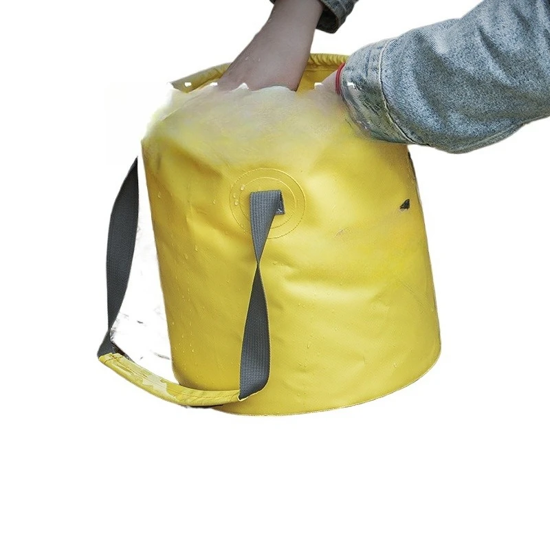 

11L Outdoor Bucket, Portable Storage Fishing Bucket Folding Bucket Car Wash Pure