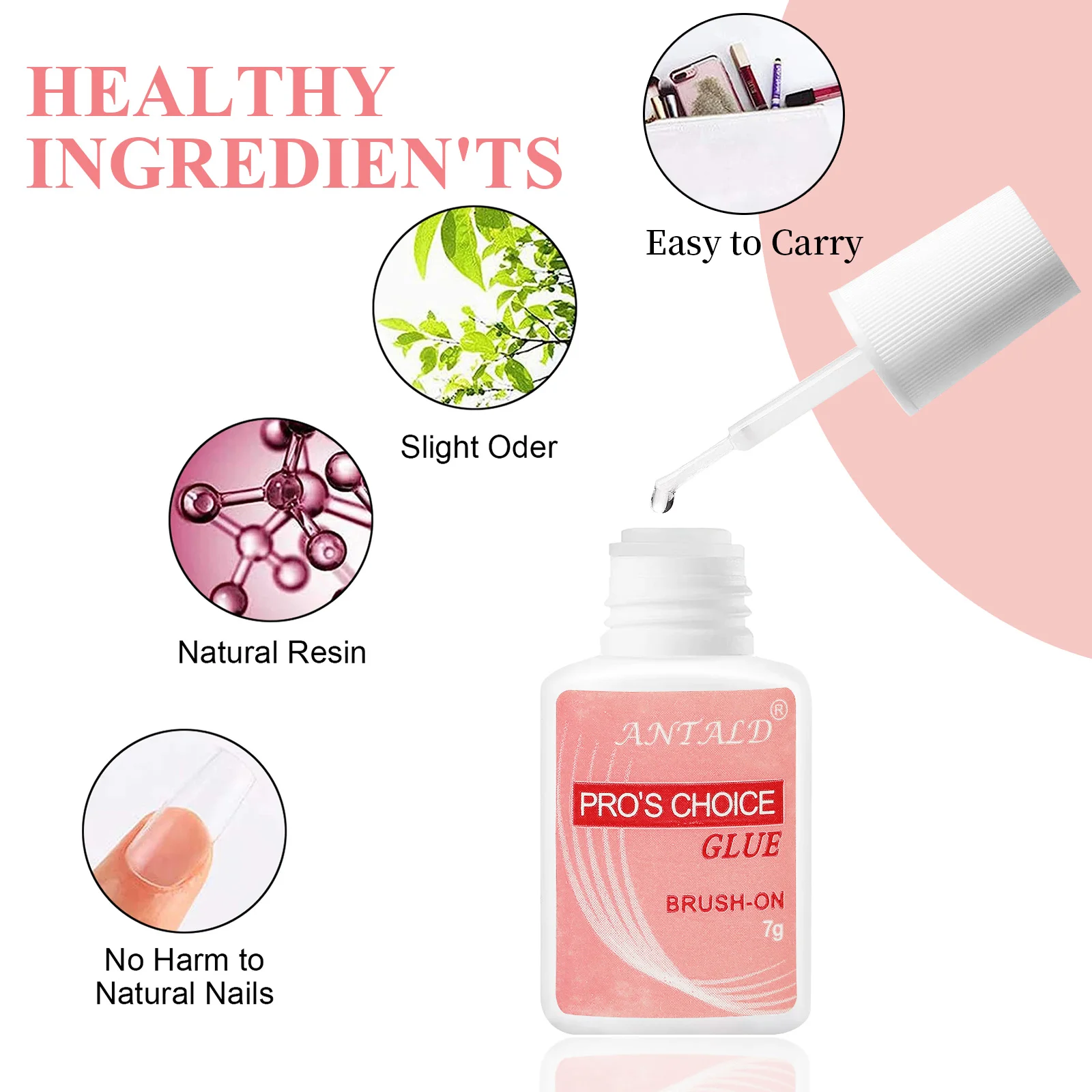 1/2/5 Uds 7g pegamento de uñas súper fuerte para puntas de uñas postizas, uñas acrílicas, prensa en uñas, decoración artística de uñas postizas adhesión duradera