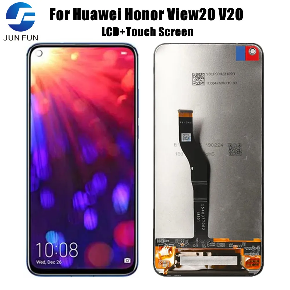 

ЖК-дисплей 6,4 дюйма для Huawei Honor View20 V20, ЖК-сенсорная панель, экран Pantalla, дигитайзер в сборе для HonorView20 HonorV20