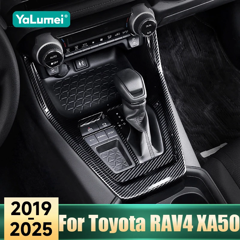 Für Toyota RAV4 XA50 2019 2020 2021 2022 2023 2024 2025 RAV 4 Hybrid ABS Mittelkonsole Schaltknauf-Verkleidung Abdeckung
