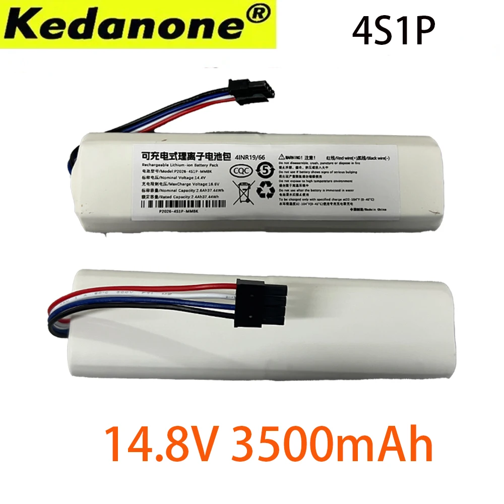 

14.4V 2600mAh Replacement Battery For Xiaomi Mijia Robot Vacuum Mop 2C Model XMSTJQR2C Compatible with 4S1P-MMBK Charging