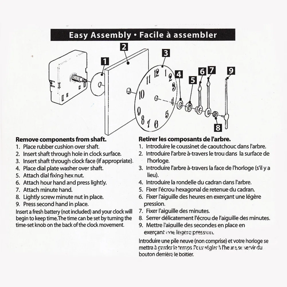 Mechanism Clock Movement Simple Design Simple Style Thread: 6 Mm Easy To Use Second Hand:15 Mm Shaft Length: 13 Mm