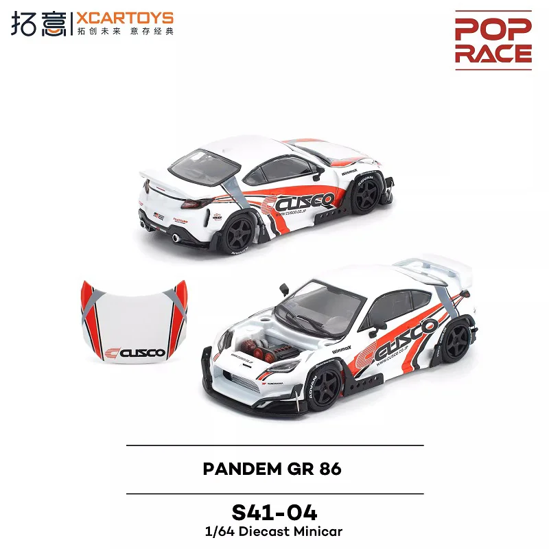

PreSale Xcartoys x POP RACE 1:64 GR 86 PANDEM CUSCO Die-Cast Car Model Collection Miniature
