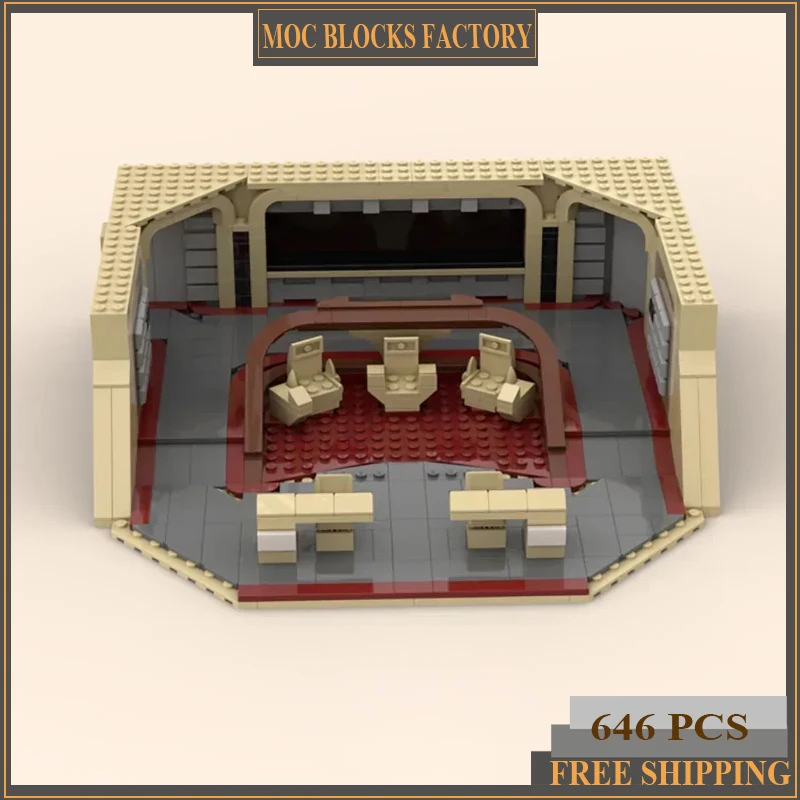 

Moc Building Blocks Star Movie Scene The Next Generation Bridge Diorama Model Technical Bricks DIY Assembly Toy For Gift