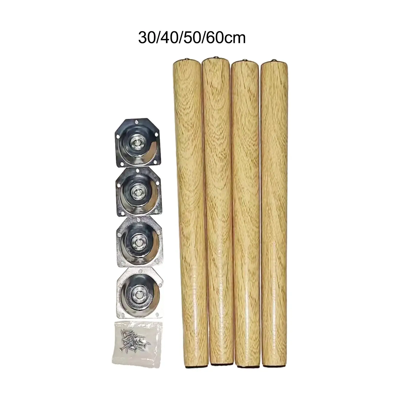 4 Pieces Wooden Furniture Legs Wood Table Legs Tapered Replace Parts Desk Chair Legs for Coffee Table Mini Desk Side Table