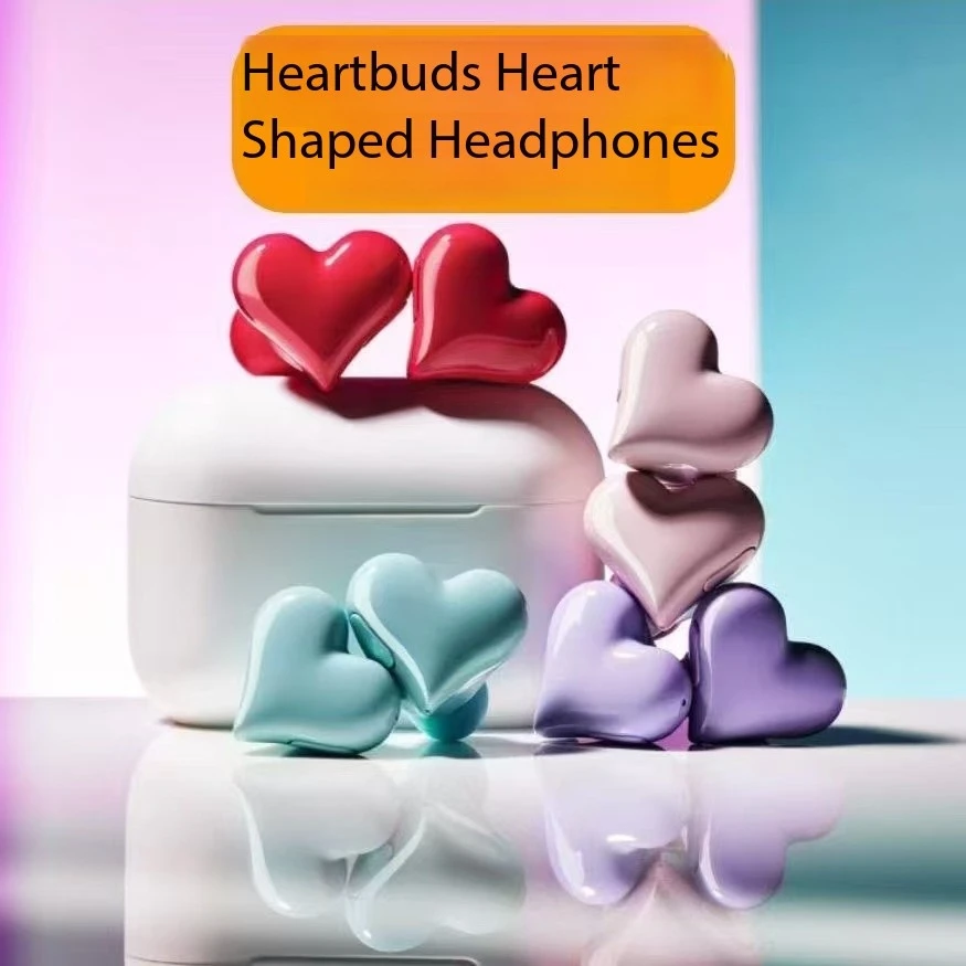 

Беспроводные мини-наушники в форме сердца, наушники в форме сердца Симпатичные беспроводные спортивные наушники, портативные мини-наушники с длительным сроком службы