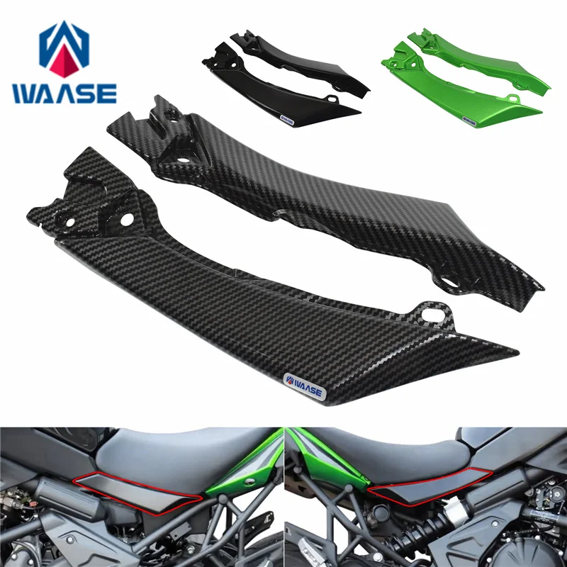 

WAASE Front Seat Left & Right Side Panel Frame Cover Fairing Cowl For Kawasaki Versys 650 KLE650 2022 2023 2024