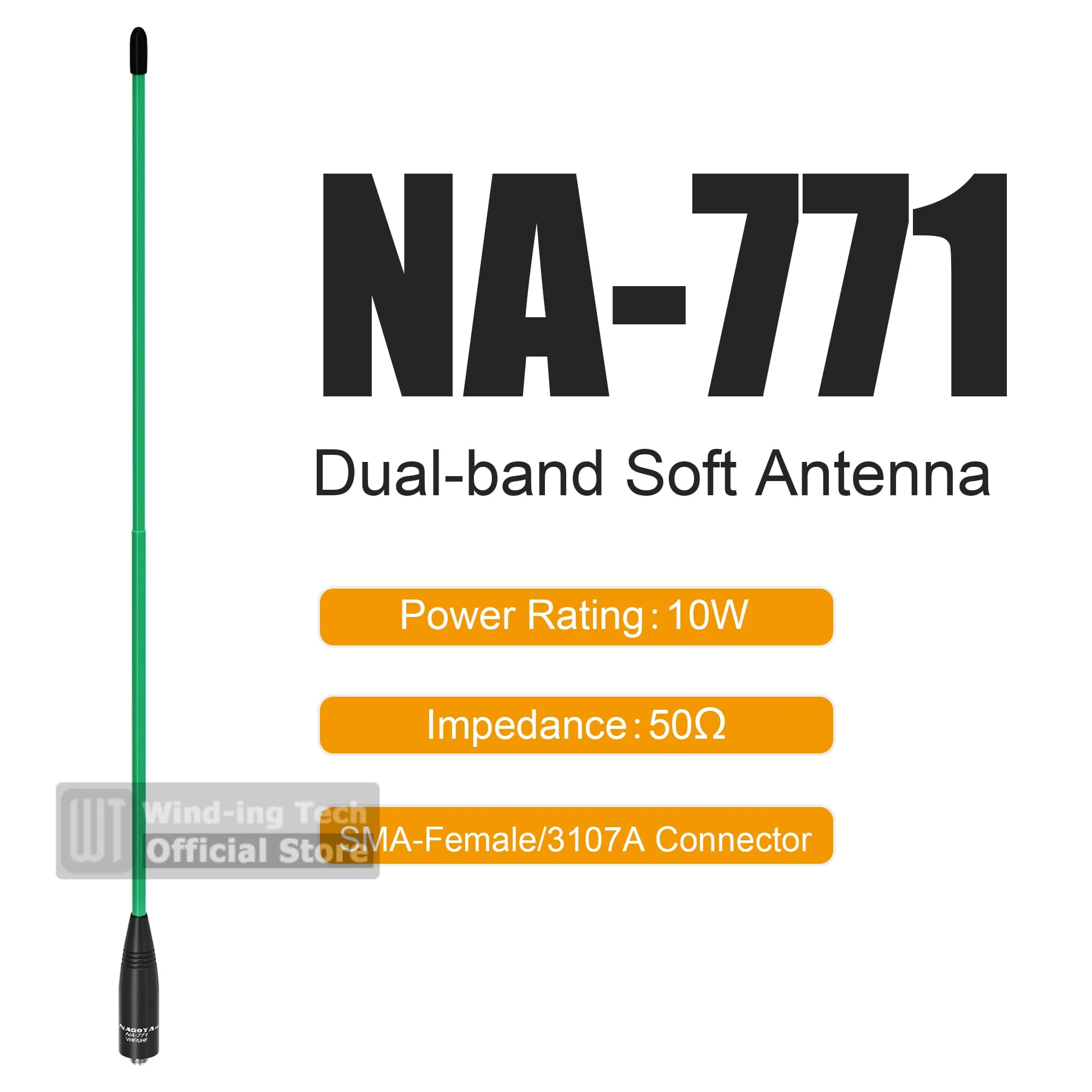 1/2/5 قطعة الأصلي ناغويا NA-771 سوط هوائي VHF UHF SMA-أنثى 3107A 10 واط هوائيات مكاسب عالية لراديو Baofeng DM 32 UV-25 PRO #6