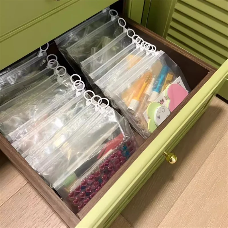 50-200PCS Toy Storage Bags Multi-functional Portable Waterproof Baby Toy Storage Bags Zip Data Filing Bags Mesh Folder