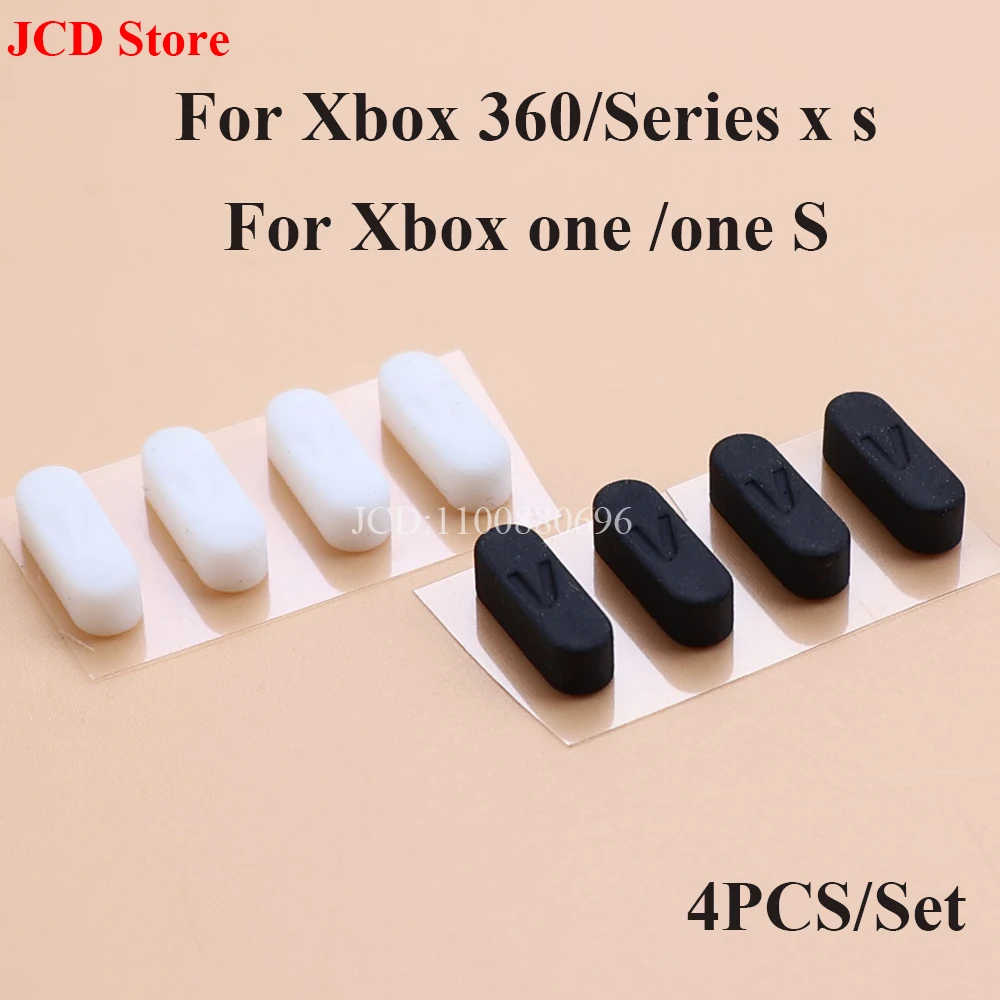 1 set = 4pcs For Xbox 360 Rubber Feet Pads Replacement For Xbox One for Xbox Series X S Housing Case Rubber Cover