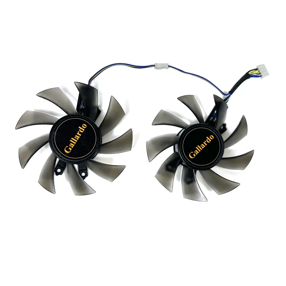 2 Stuks Koelventilator 75Mm 4pin T128015su Rtx2070 2060 Super Gallardo Gpu Ventilator Voor Manli Rtx2070 Rtx 2060 Super 8G Gallardo Video Fan